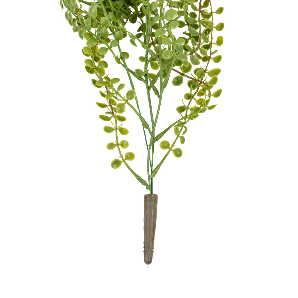 Ficus pumila Hanging Bush Light Green Artificial Stem close up