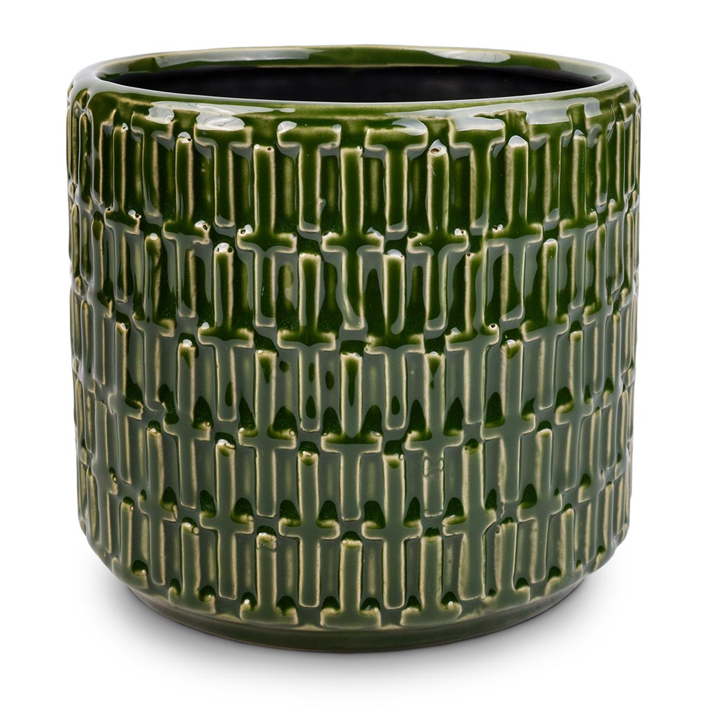 Flor Plant Pot - Green - 14 x 12cm