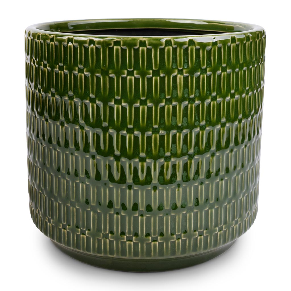 Flor Plant Pot - Green - 18 x 16cm