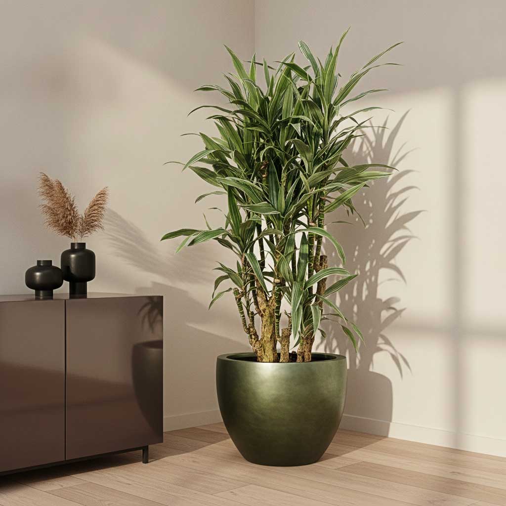 Dracaena Warneckii in Gradient Couple Planter - Matt Forest