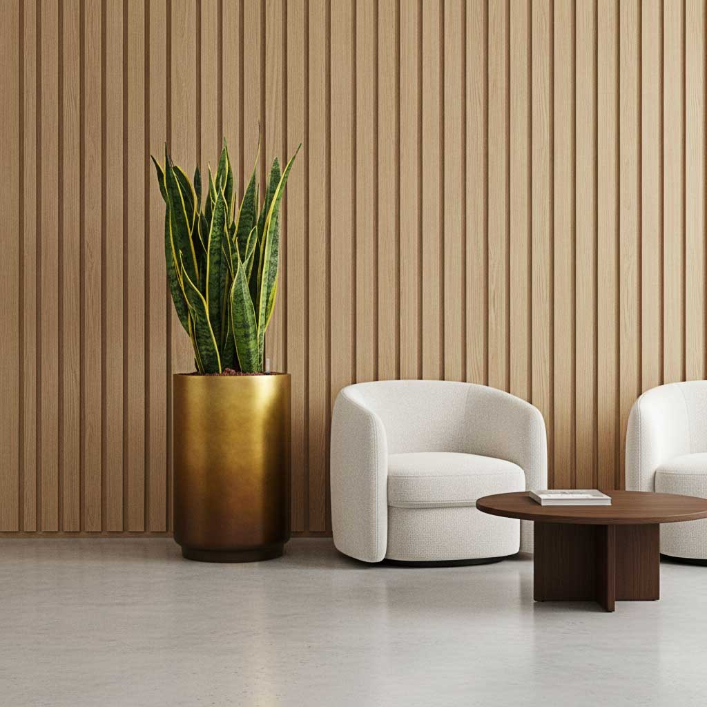 Gradient Cylinder Planter Matt Honey 40x40cm