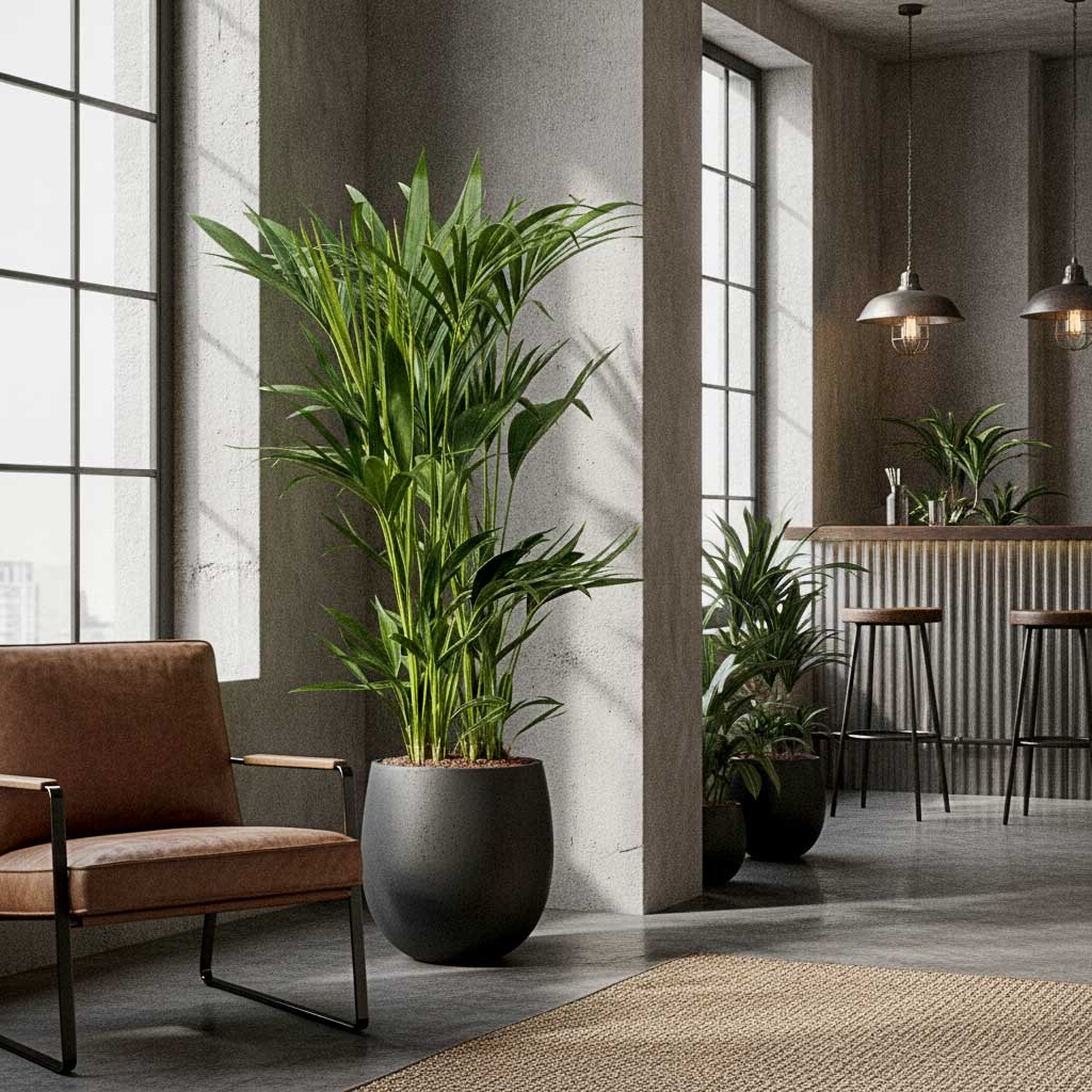 Grigio Balloon Planter - Anthracite Concrete