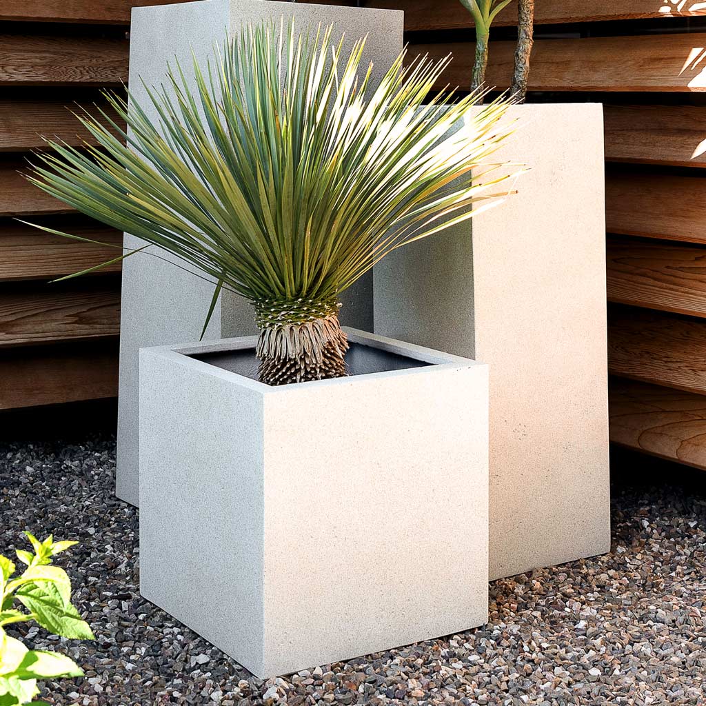 Grigio Cube High Cube - Antique White Concrete
