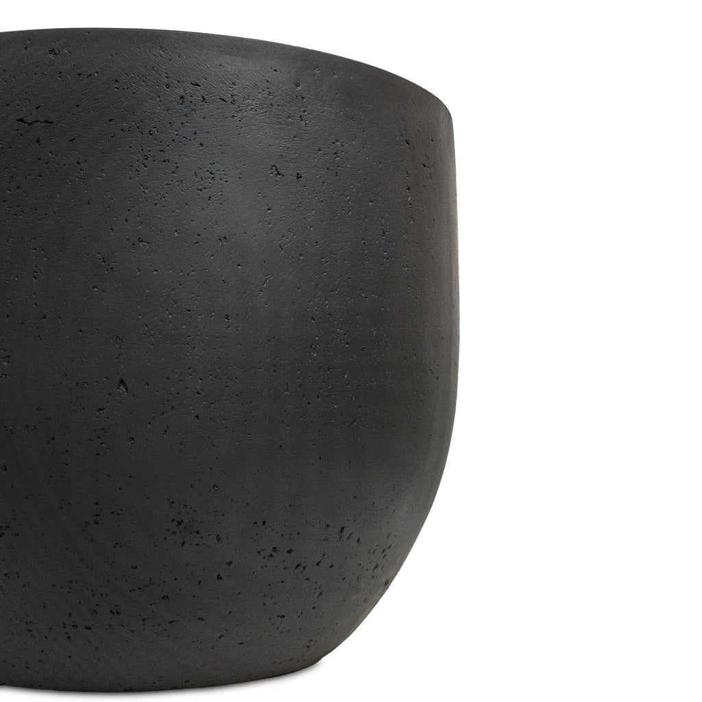 Grigio New Egg Pot Planter - Anthracite Concrete Edge