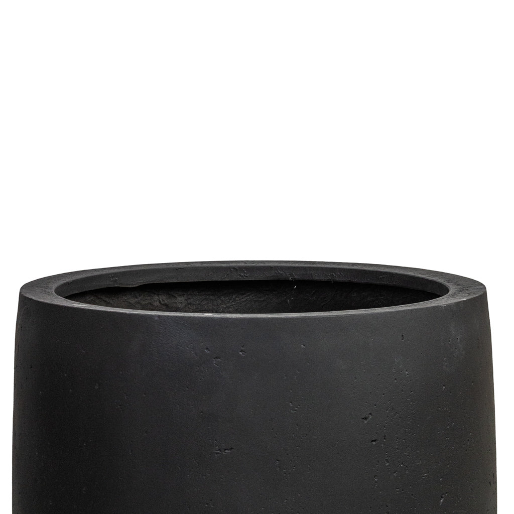 Grigio Tall Egg Pot Planter - Anthracite Concrete Opening