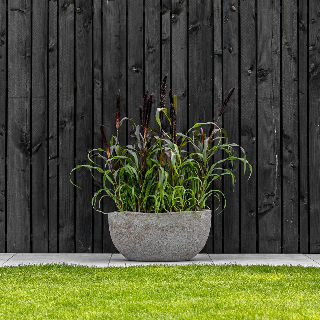 Hunter Mountain Planter - Granite Grey Outside
