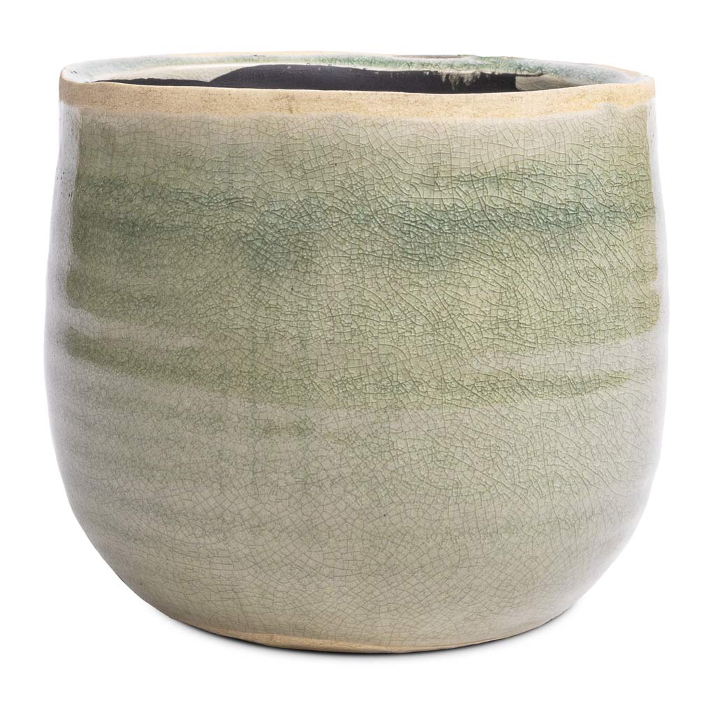 Iris Plant Pot - Mint - 14 x 12cm