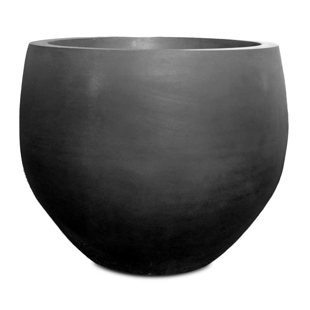 Jumbo Orb Natural Orb Planter - Black