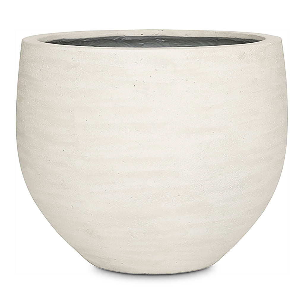 Jumbo Orb Planter Ivory Washed -   53x45cm
