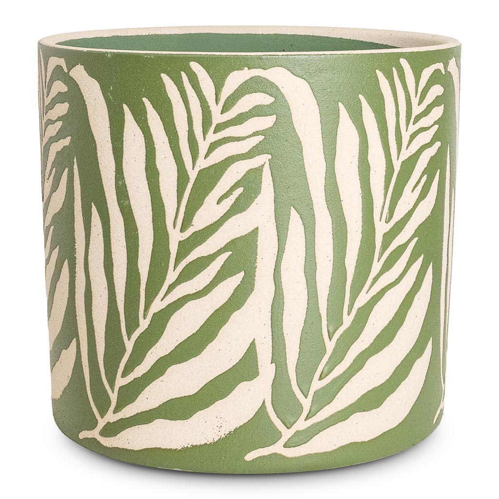 Leaf Pot Green - 20x18cm