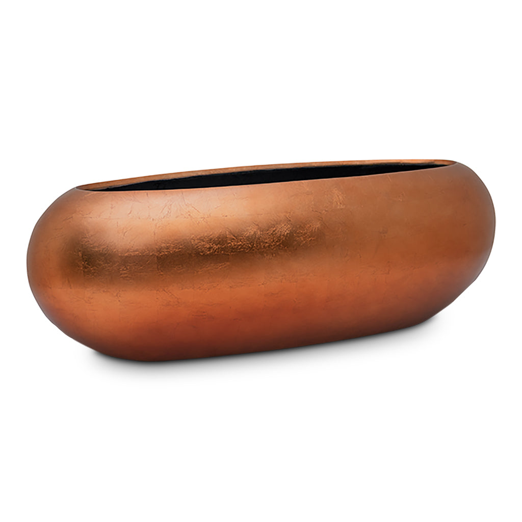Metallic Boat Planter Matt Copper - 75x30x25cm