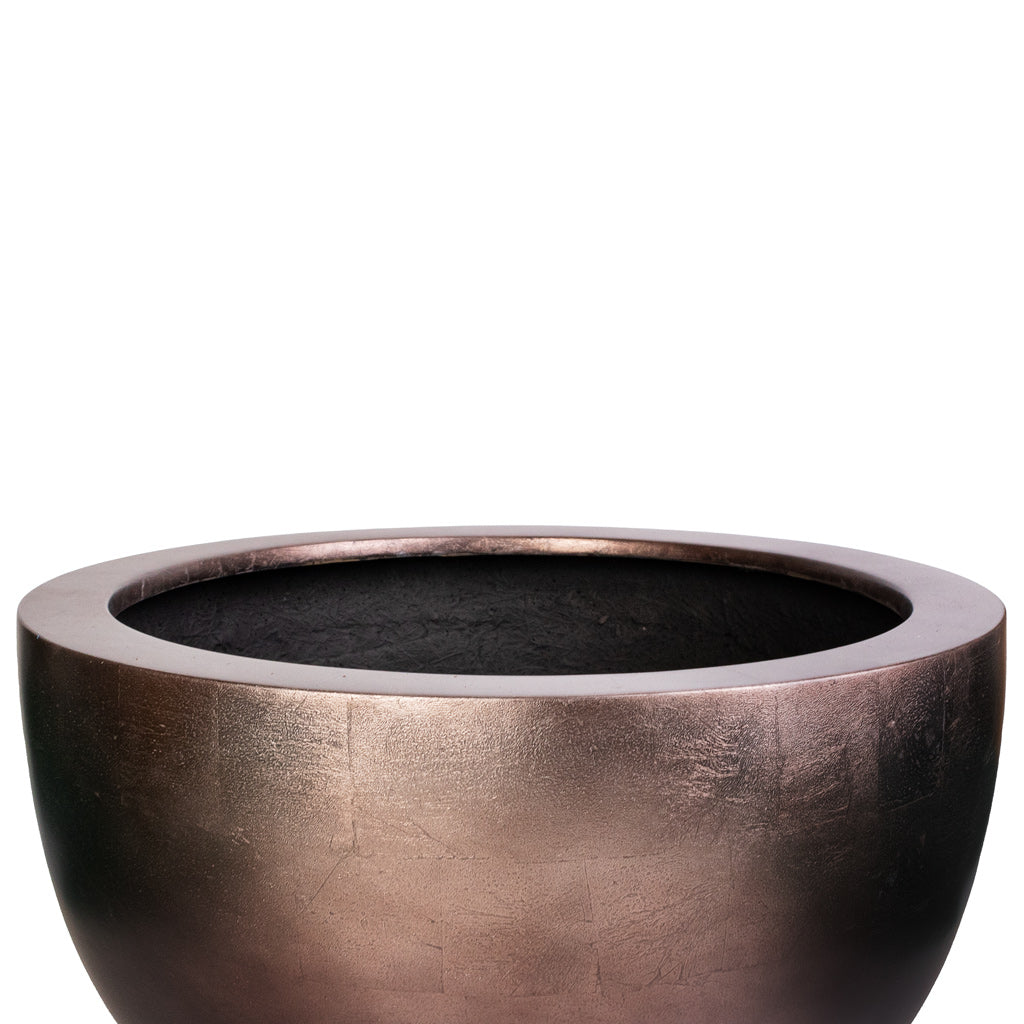 Metallic Plant Bowl - Matt Coffee - Opening
