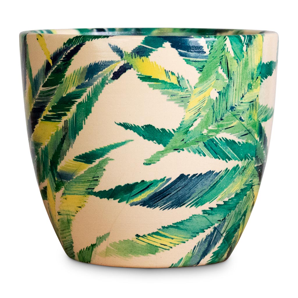Monza Plant Pot Botanical Fern 13x13cm
