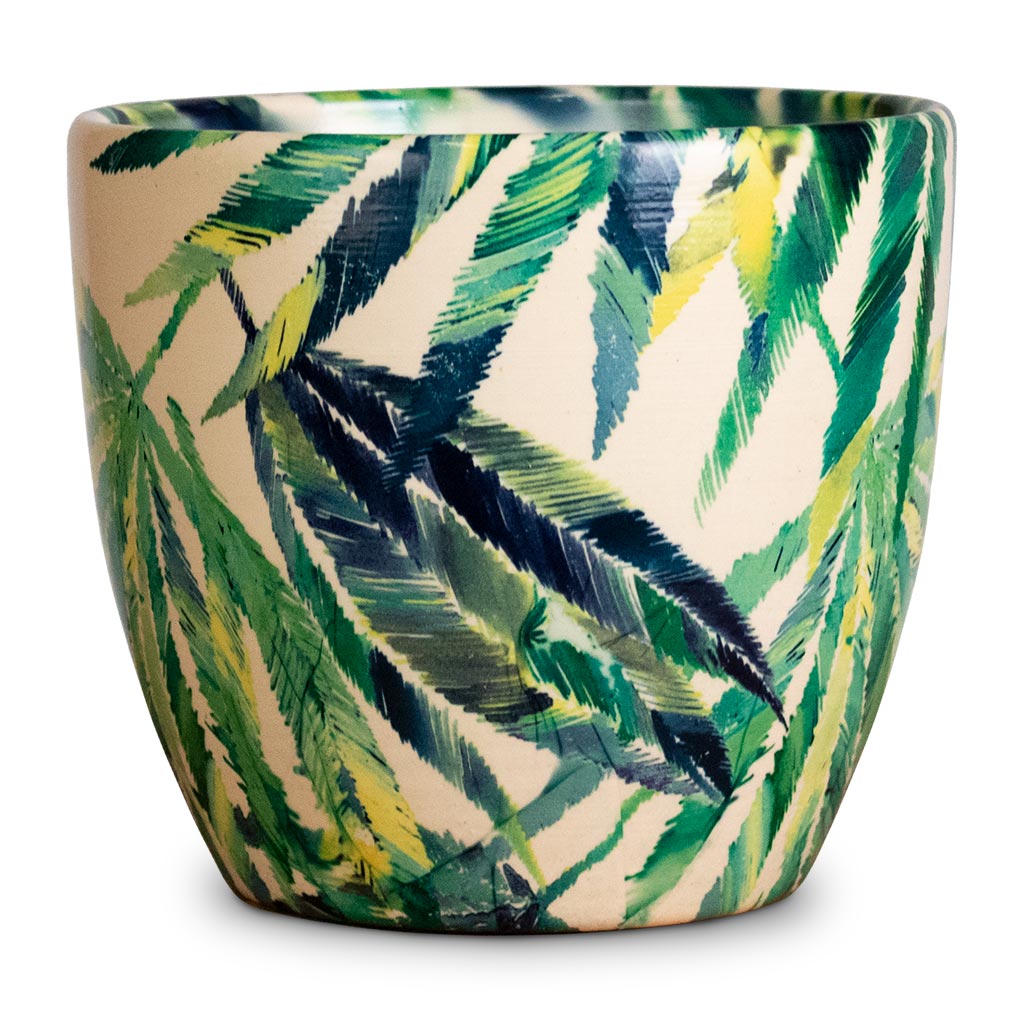 Monza Plant Pot Botanical Fern 15x15cm
