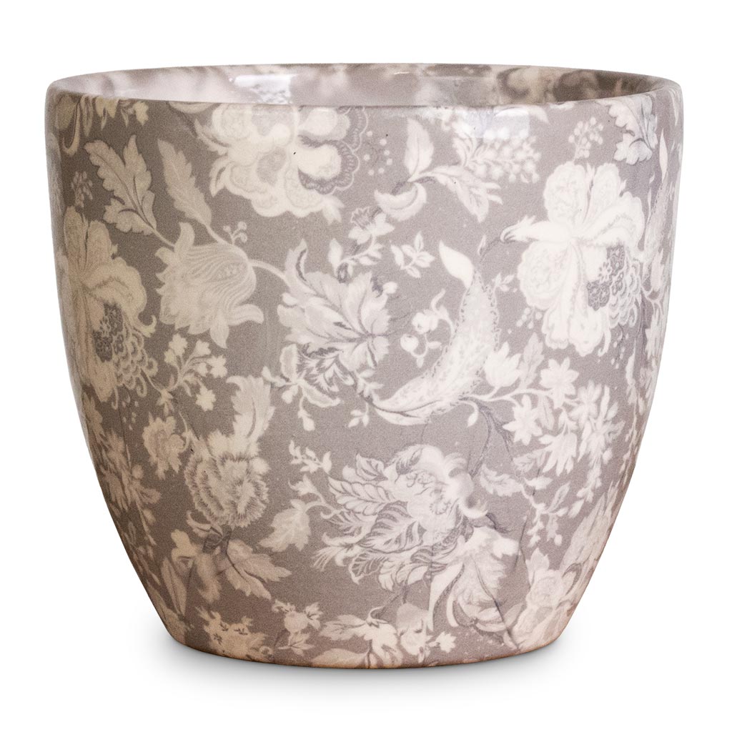 Monza Plant Pot - Vintage Grey Small