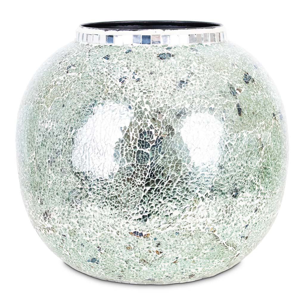 Mosaic Metal Pot Mirror 36x32cm