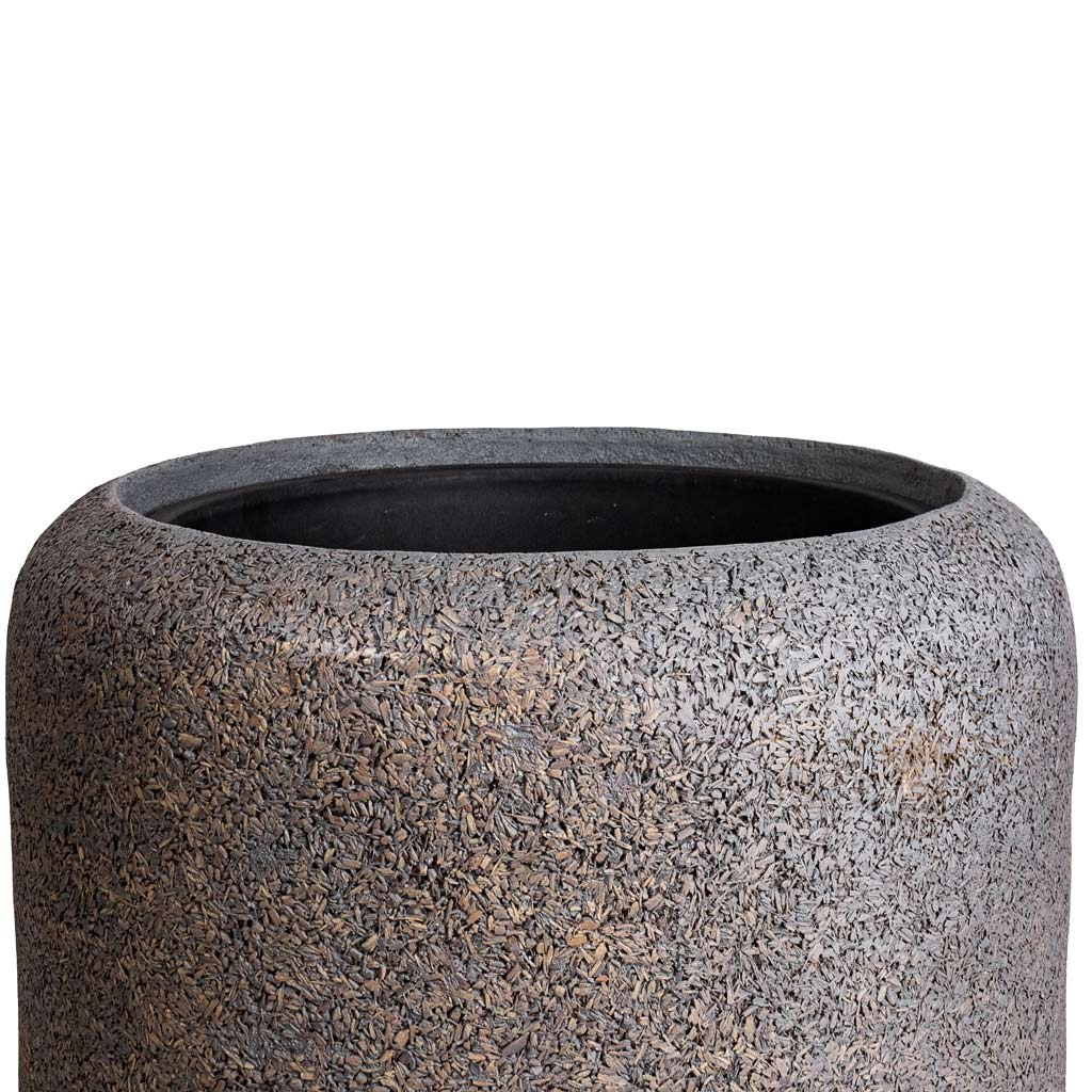 Naturescast Cylinder Planter Grey Details