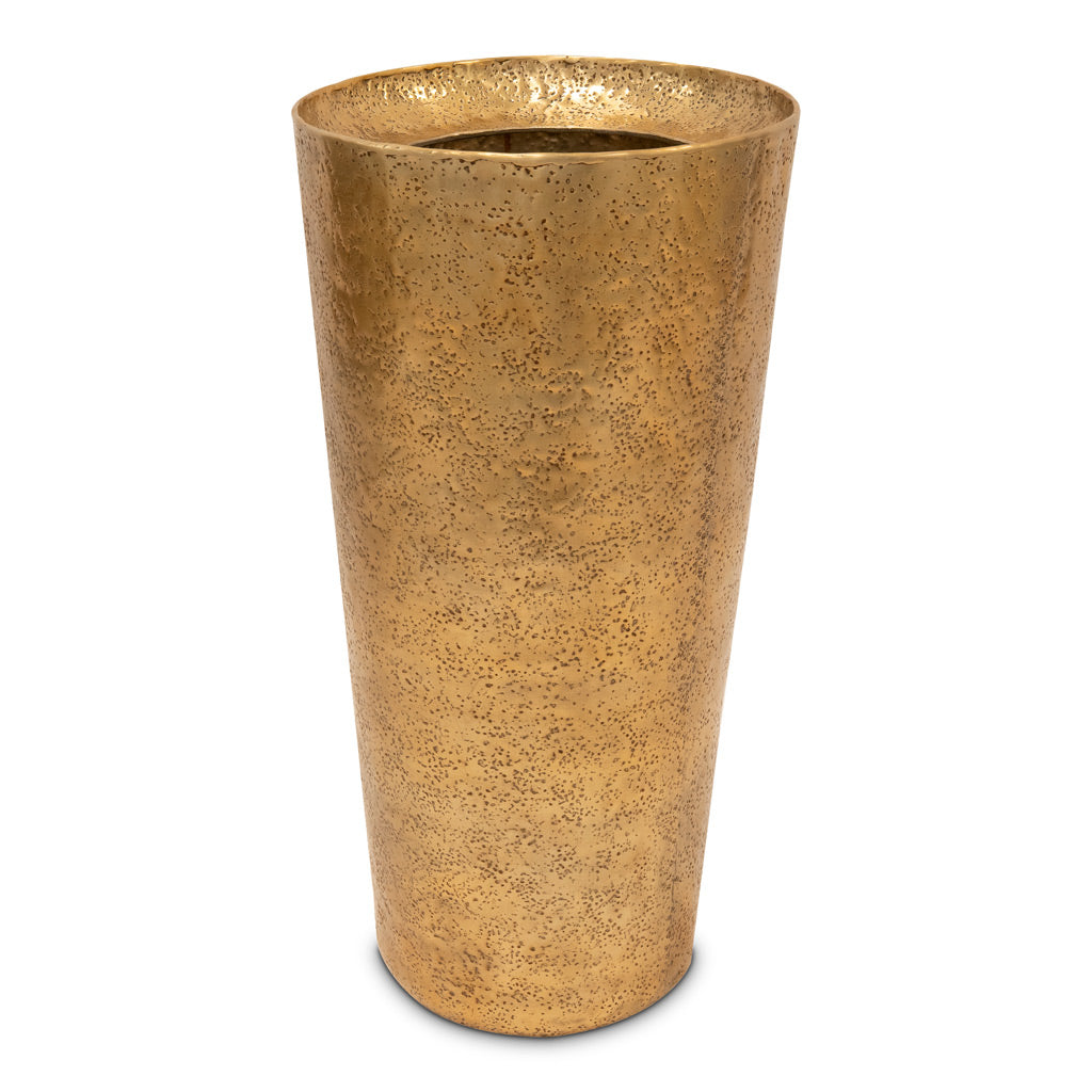 Naya Tall Metal Planter Gold Plant Pot