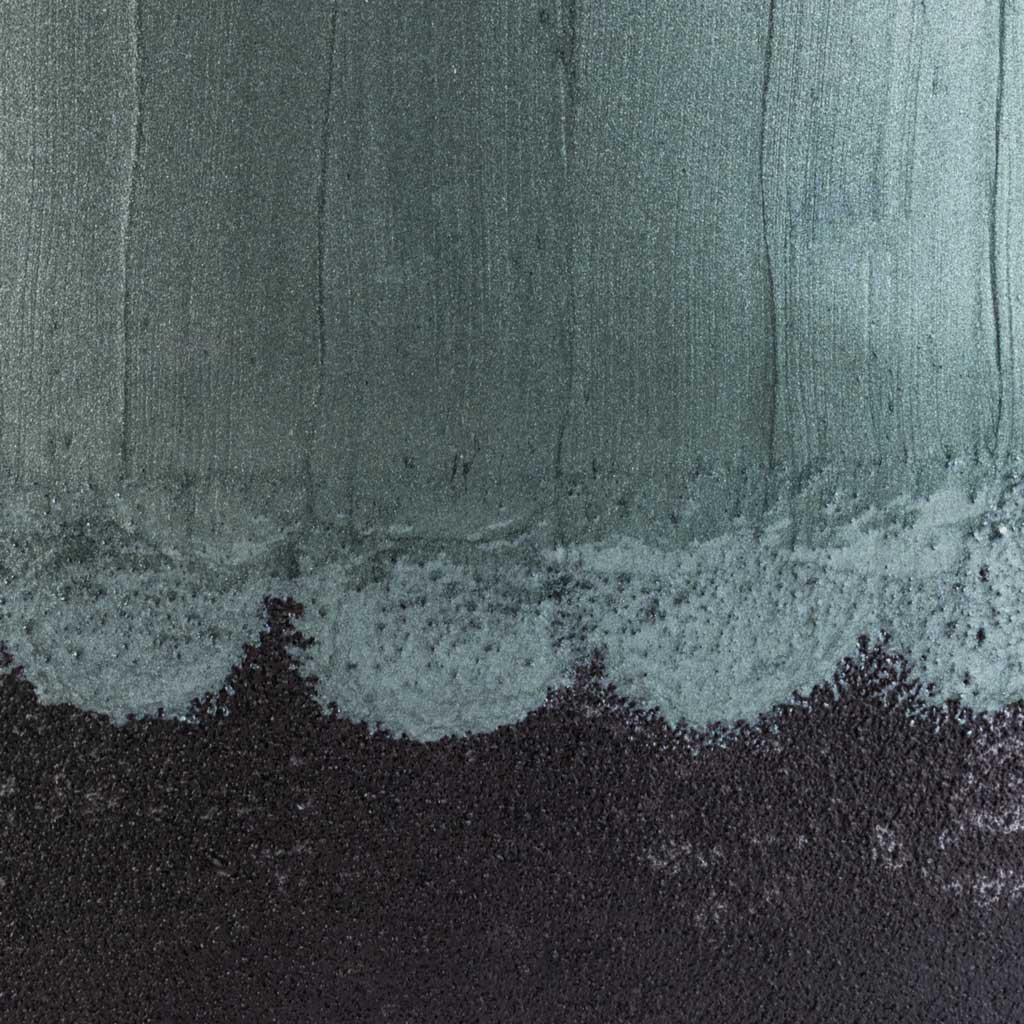Ninthe Metal Plant Pot - Metallic Petrol - Detail