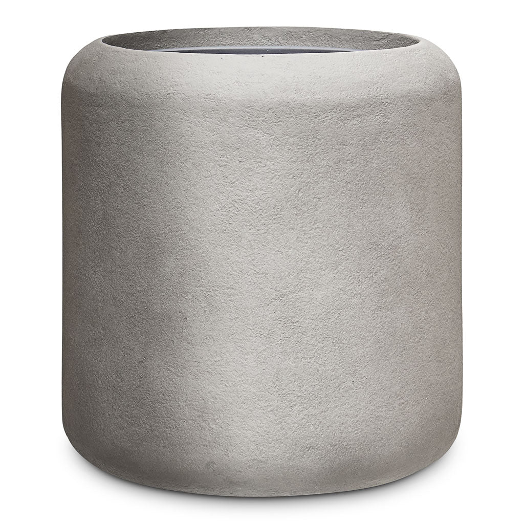 Nucast Cylinder Planter Elephant Grey 38x40cm