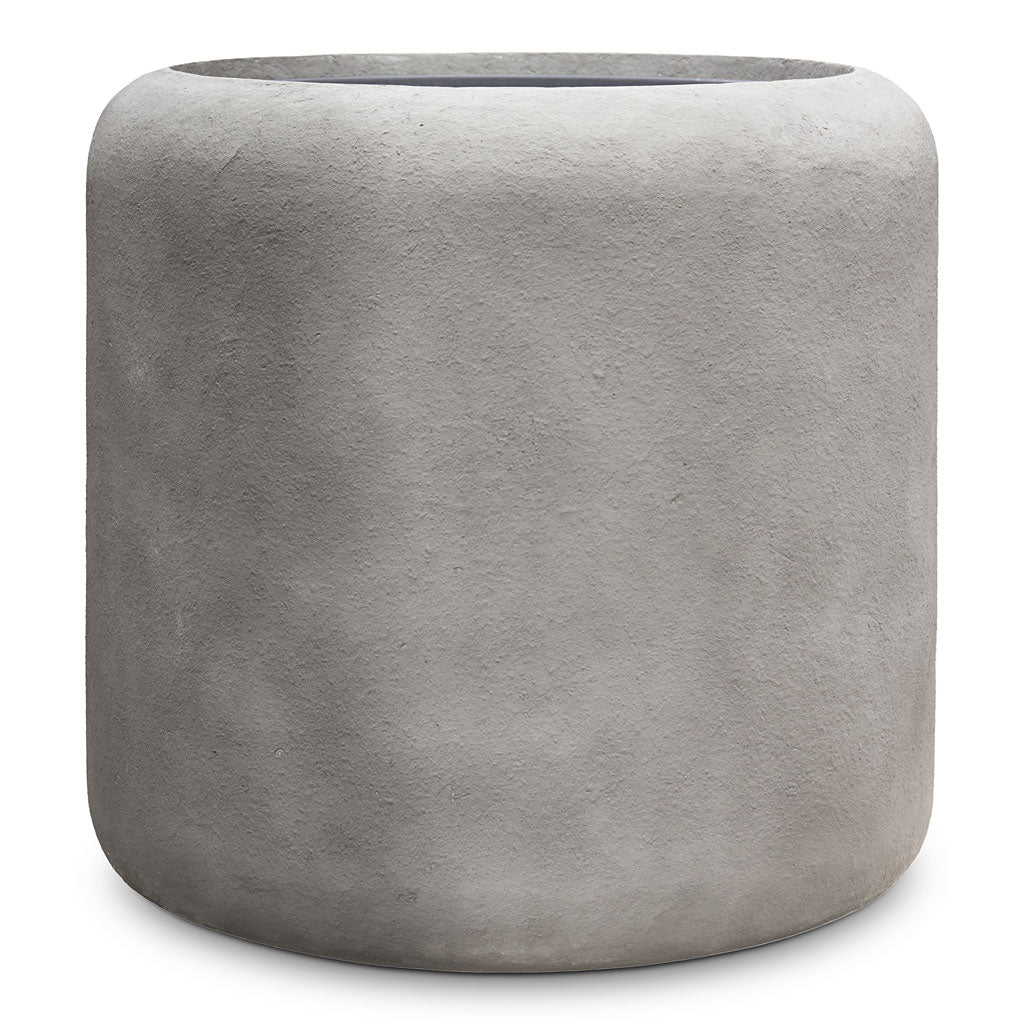 Nucast Cylinder Planter Elephant Grey 52x50cm