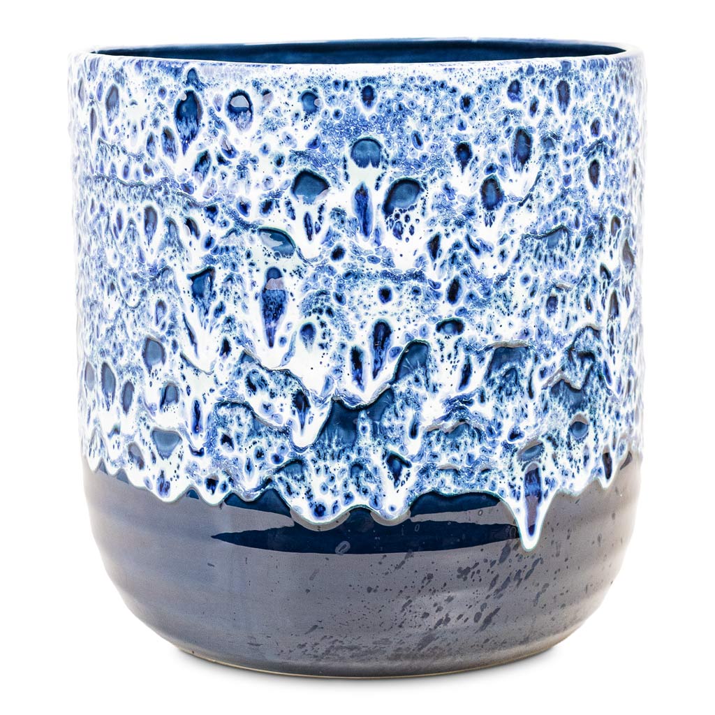 Ocean Glaze Pot Sapphire 25x25cm