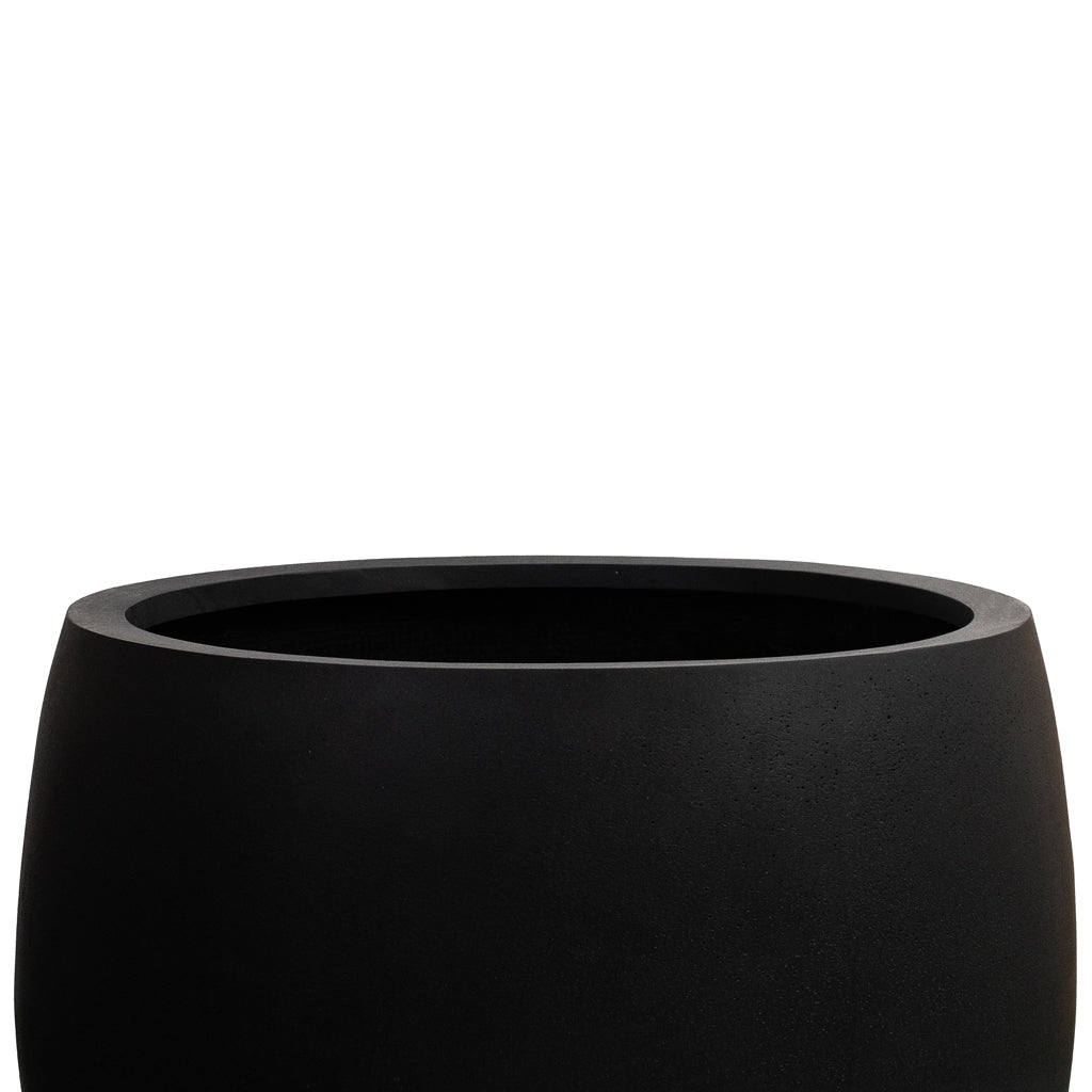 Orb Natural Planter - Black Opening