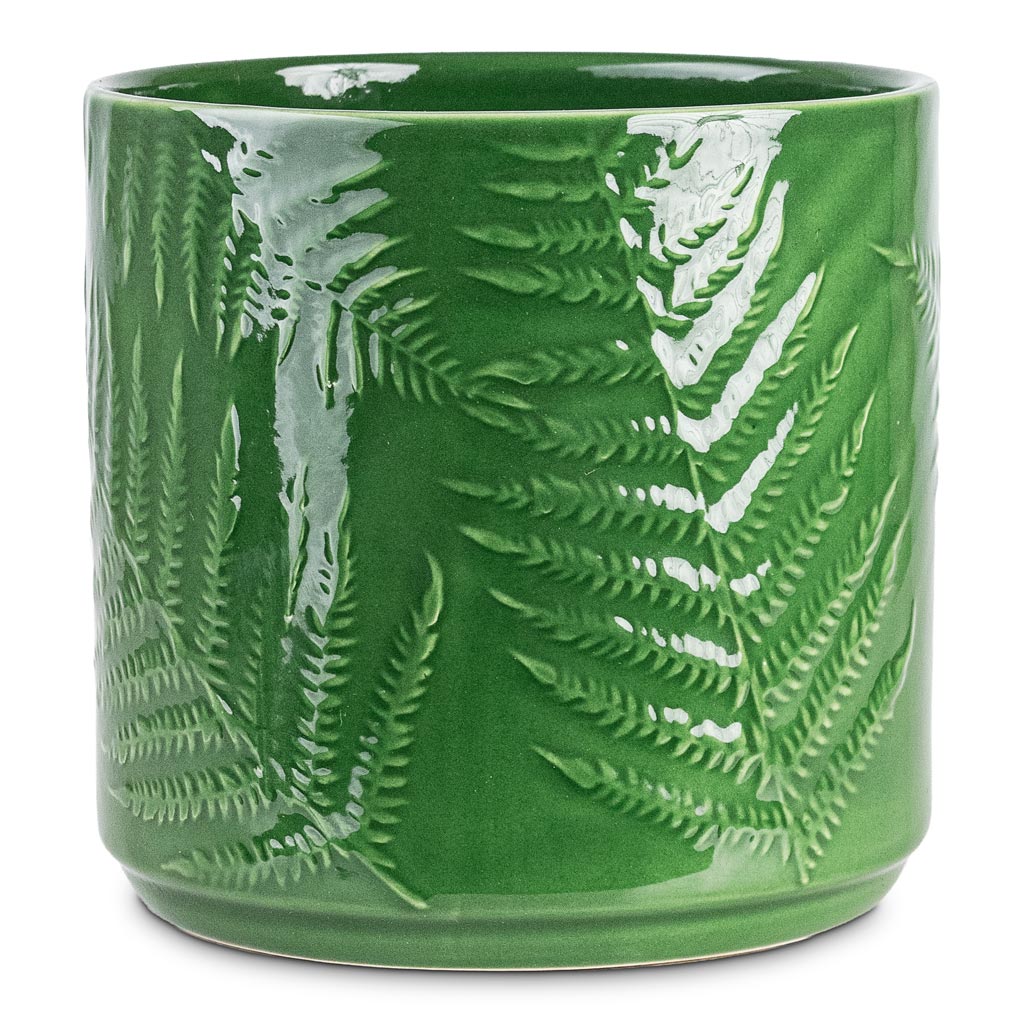 Orla Fern Pot Emerald 17.5x16.5cm pot