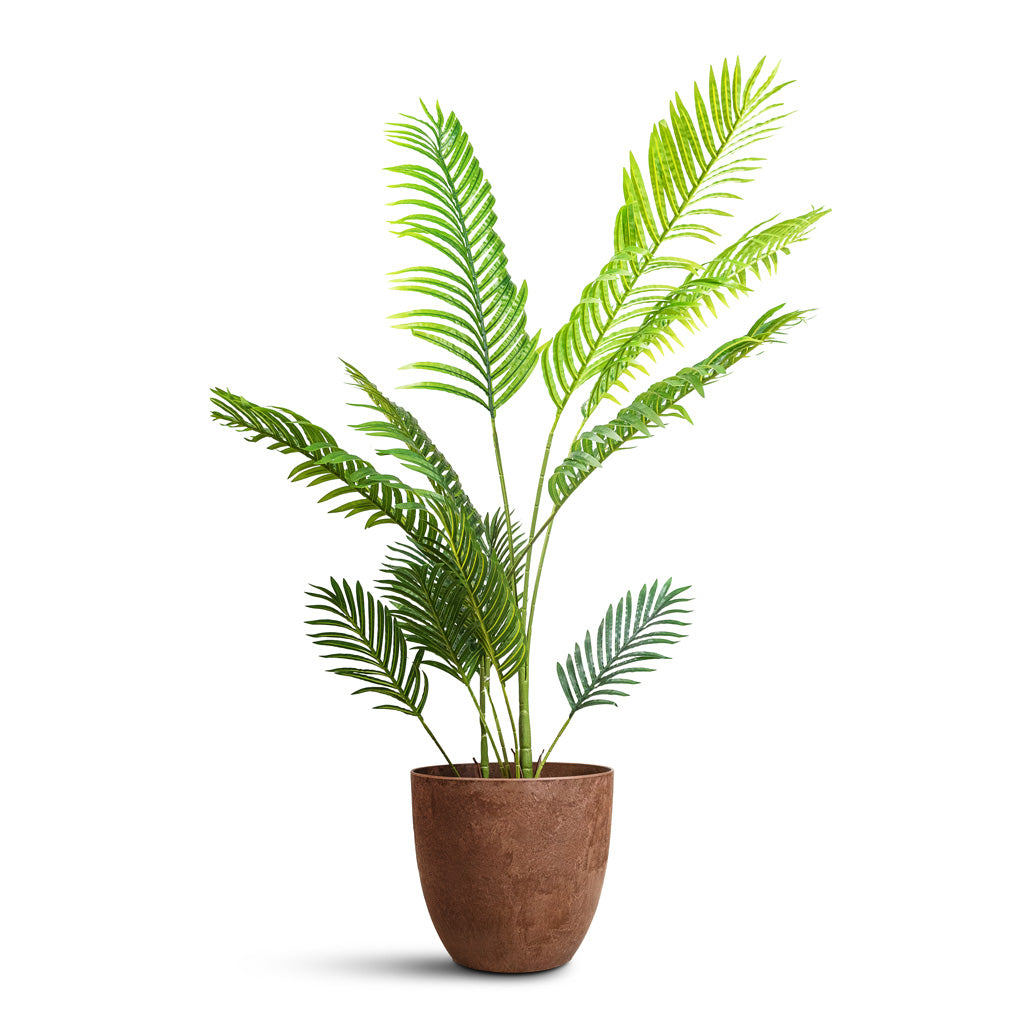 Paradise Palm Artificial In Bola Artstone Pot Oak 
