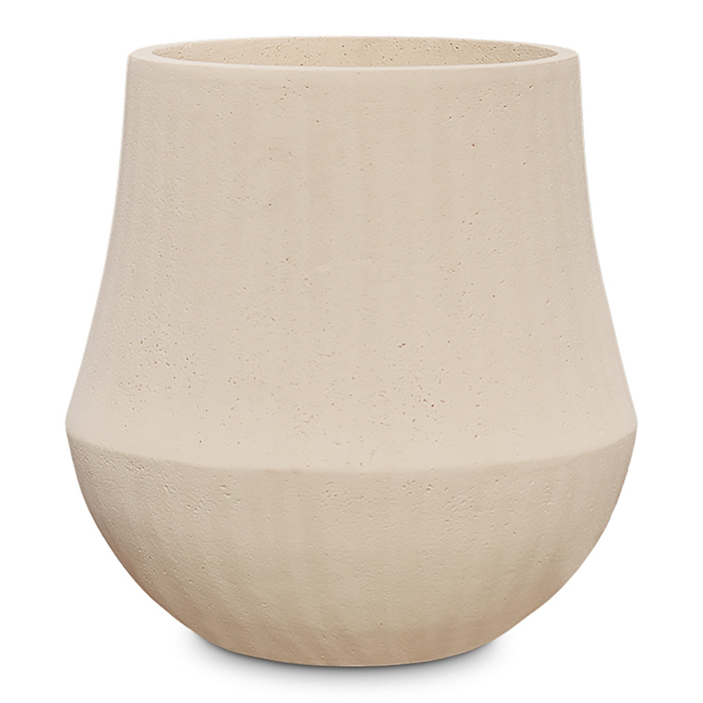 Polystone Coated Darcy Planter Natural 33x30cm