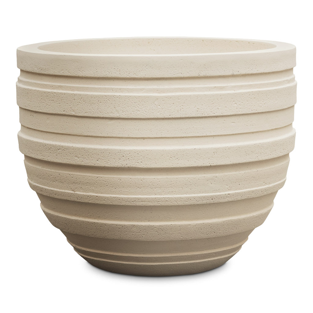 Polystone Coated Junar Planter Natural 55x44cm