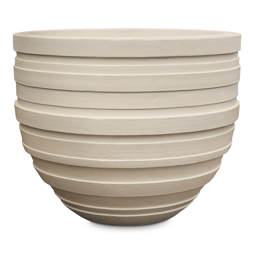 Polystone Coated Junar Planter Natural 90x72cm