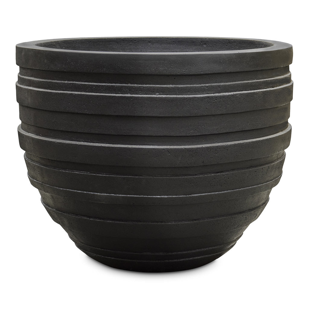 Polystone Coated Junar Planter Smoke 70x56cm
