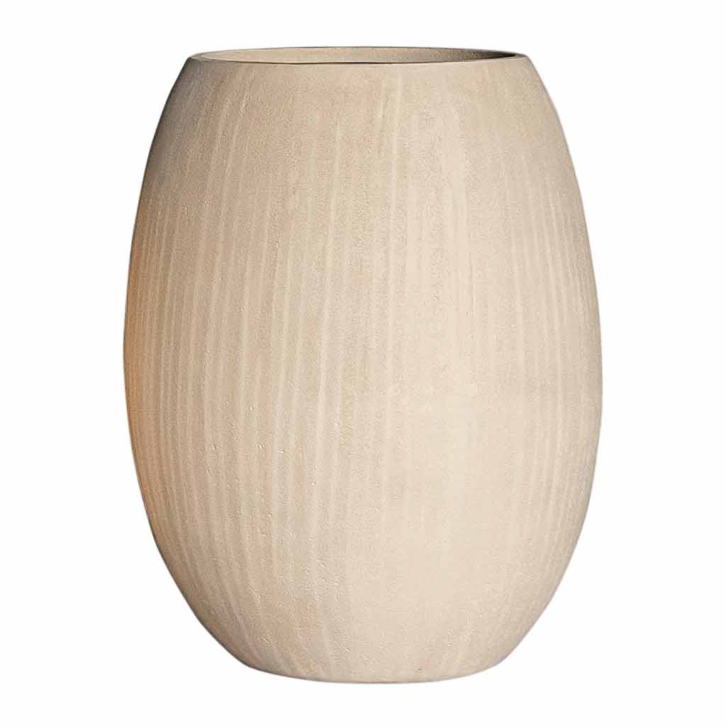 Polystone Coated Plain Balloon Planter - Natural