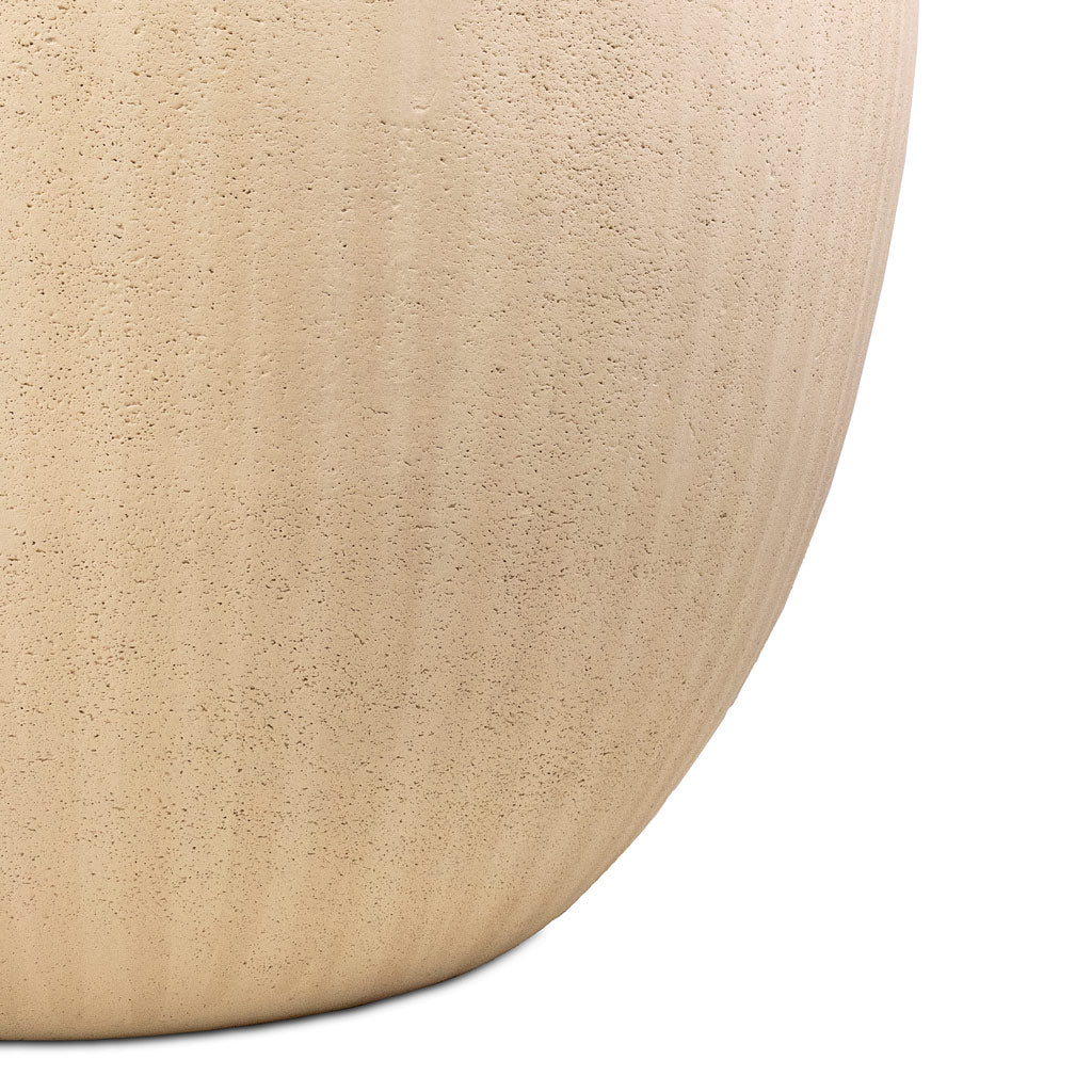 Polystone Coated Plain Balloon Planter - Natural