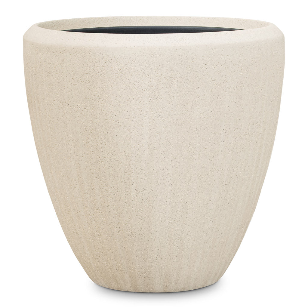 Polystone Plain Couple Planter Natural 40x40cm