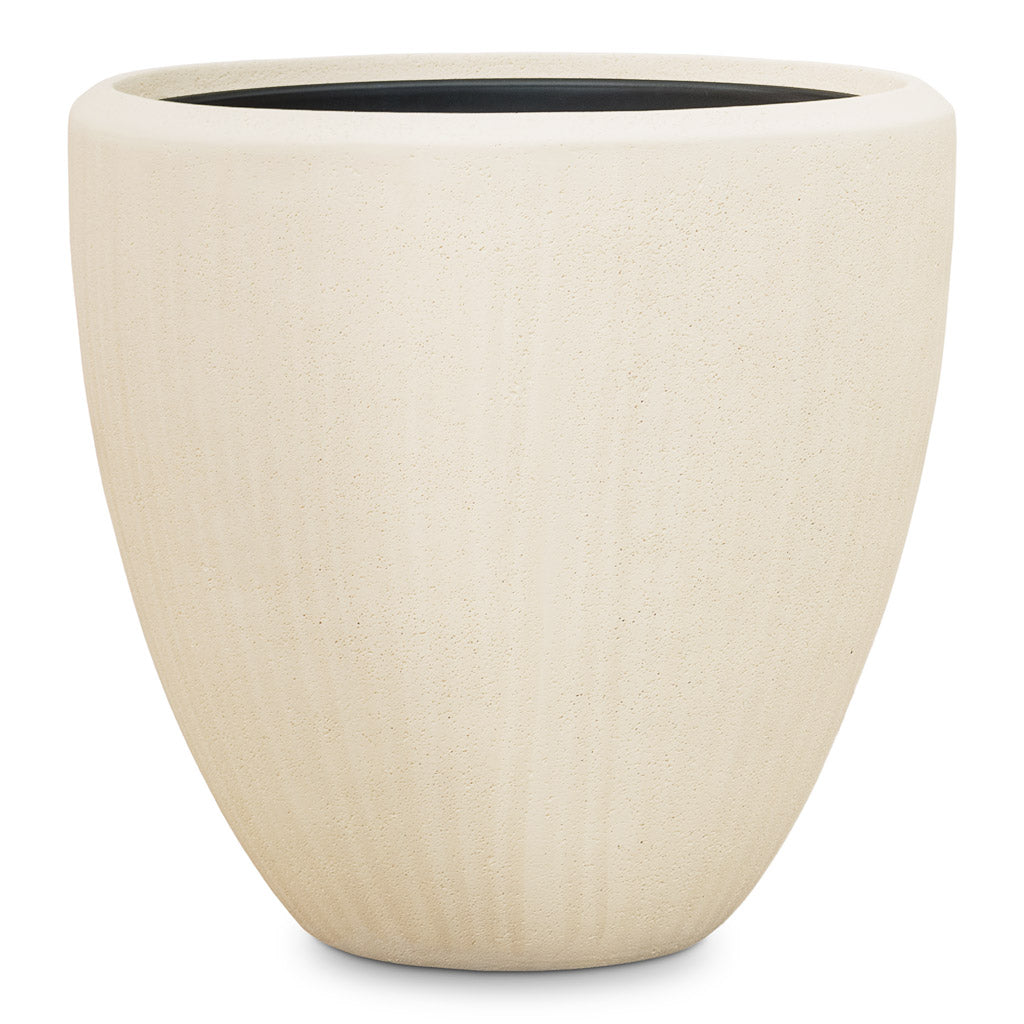 Polystone Plain Couple Planter Natural 40x40cm