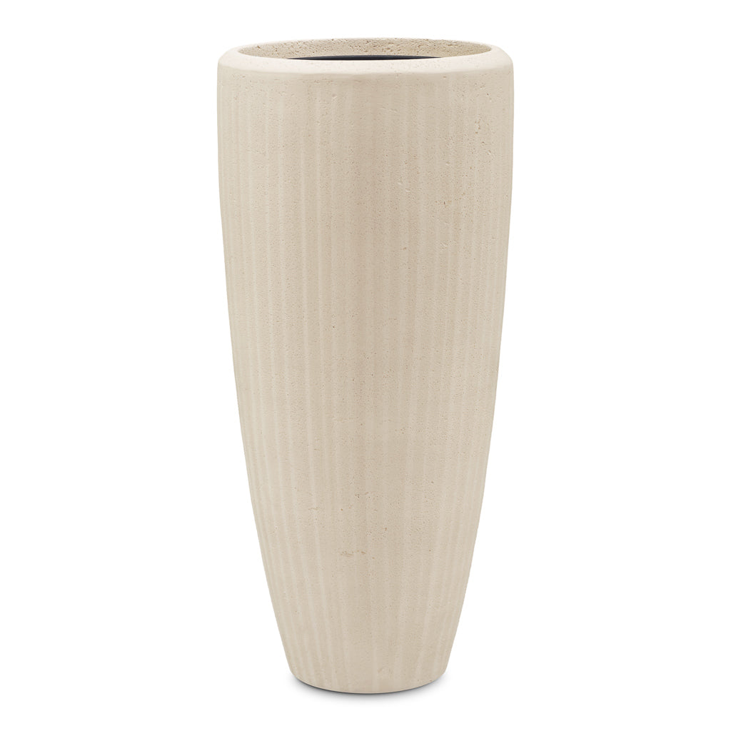 Polystone Plain Partner Planter Natural 30x70cm