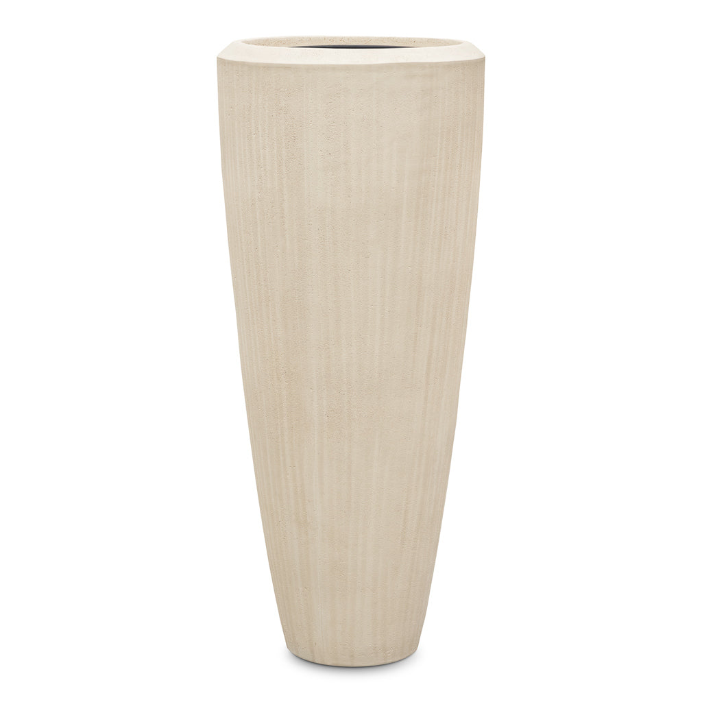 Polystone Plain Partner Planter Natural 30x70cm