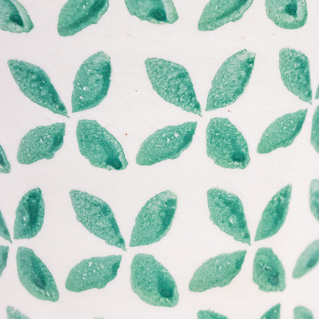 Porto Pot Green Tile Close up