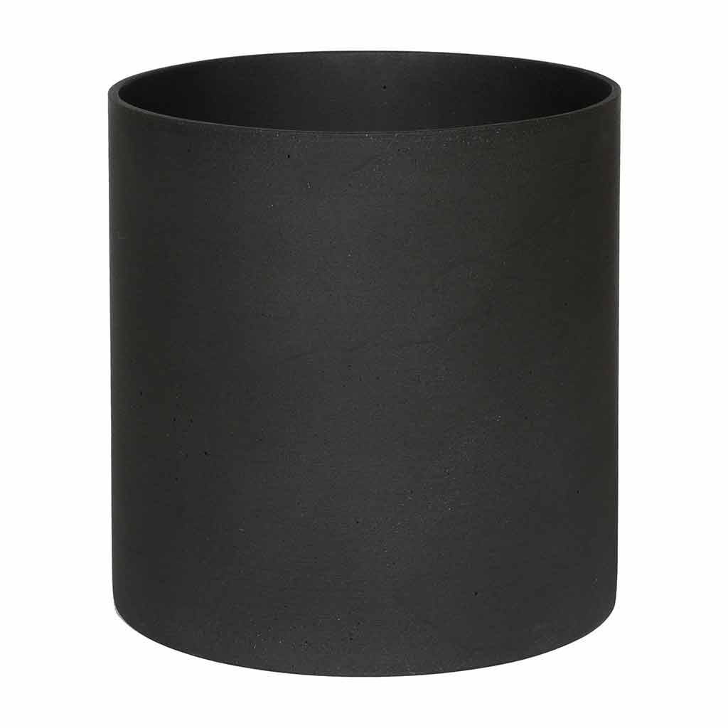 Puk Natural Planter - Matt Black