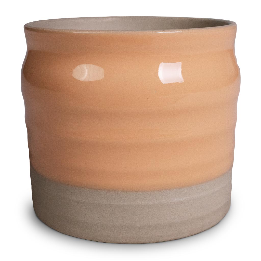 Puro Ripple Plant Pot - Peach Small