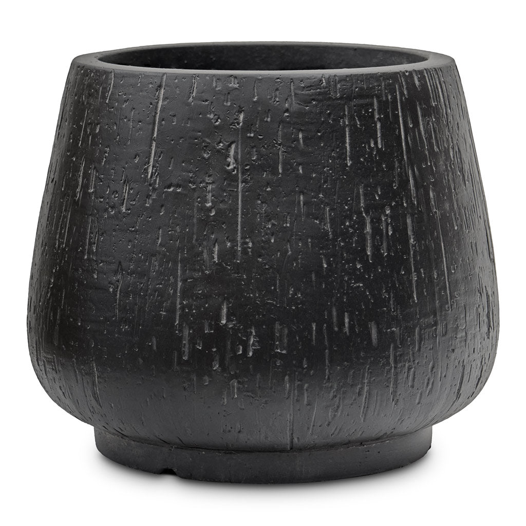Raindrop Rounded Darcy Planter Anthracite 24x20cm
