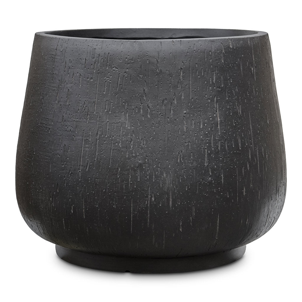 Raindrop Rounded Darcy Planter Anthracite 37x29cm 