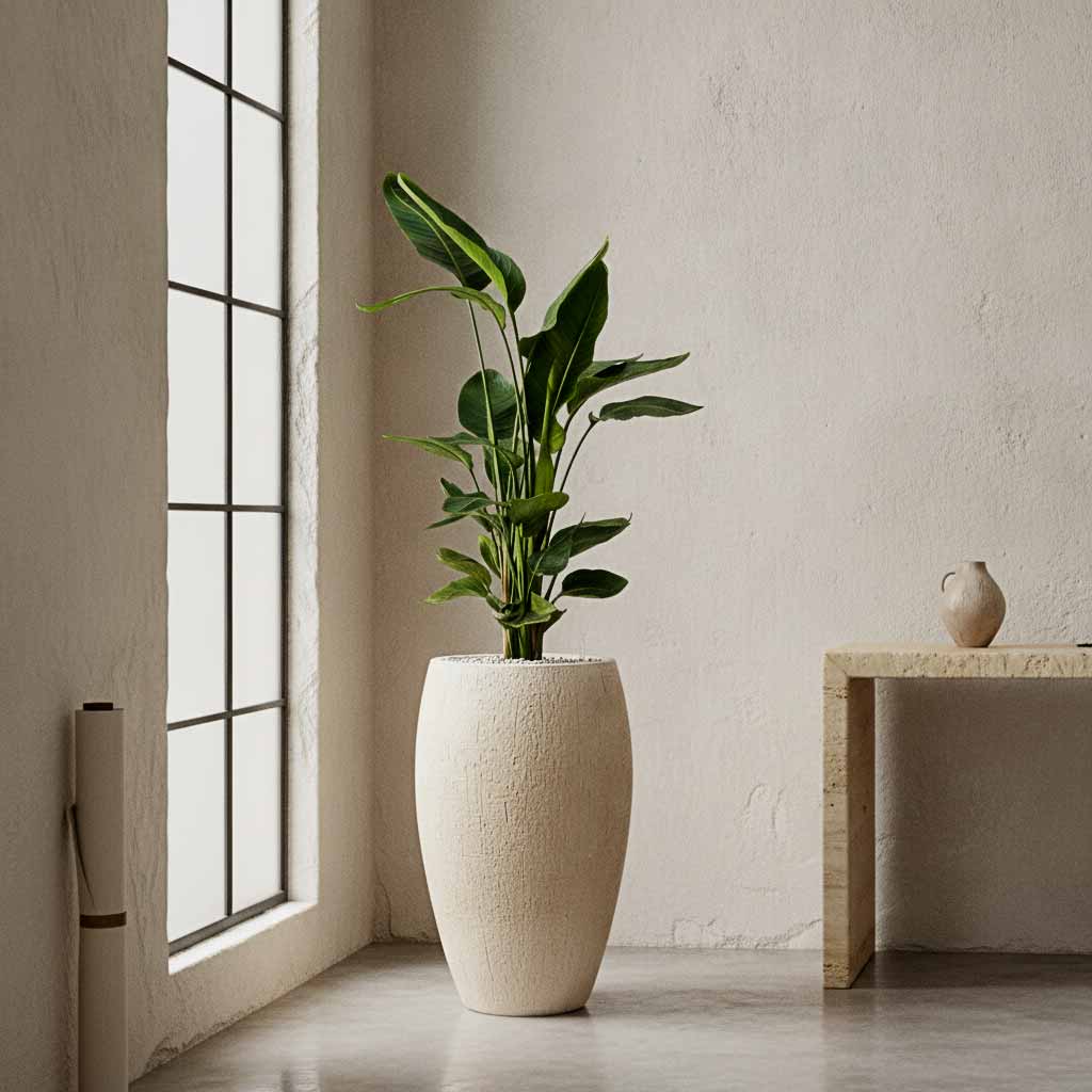 Raindrop Tall Balloon Planter - Stone 37cm