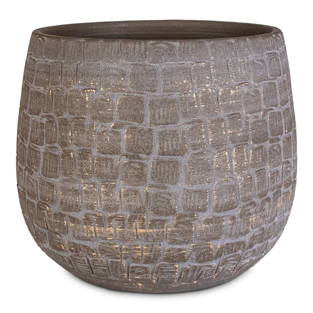 Renzo Pot Shiny Slate 22x20cm