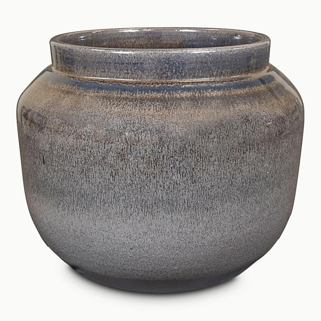 Rocky Plant Pot Metallic Grey
