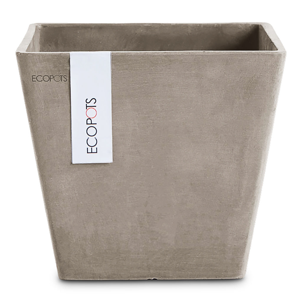 Rotterdam Cube Planter Taupe 20x20x18cm