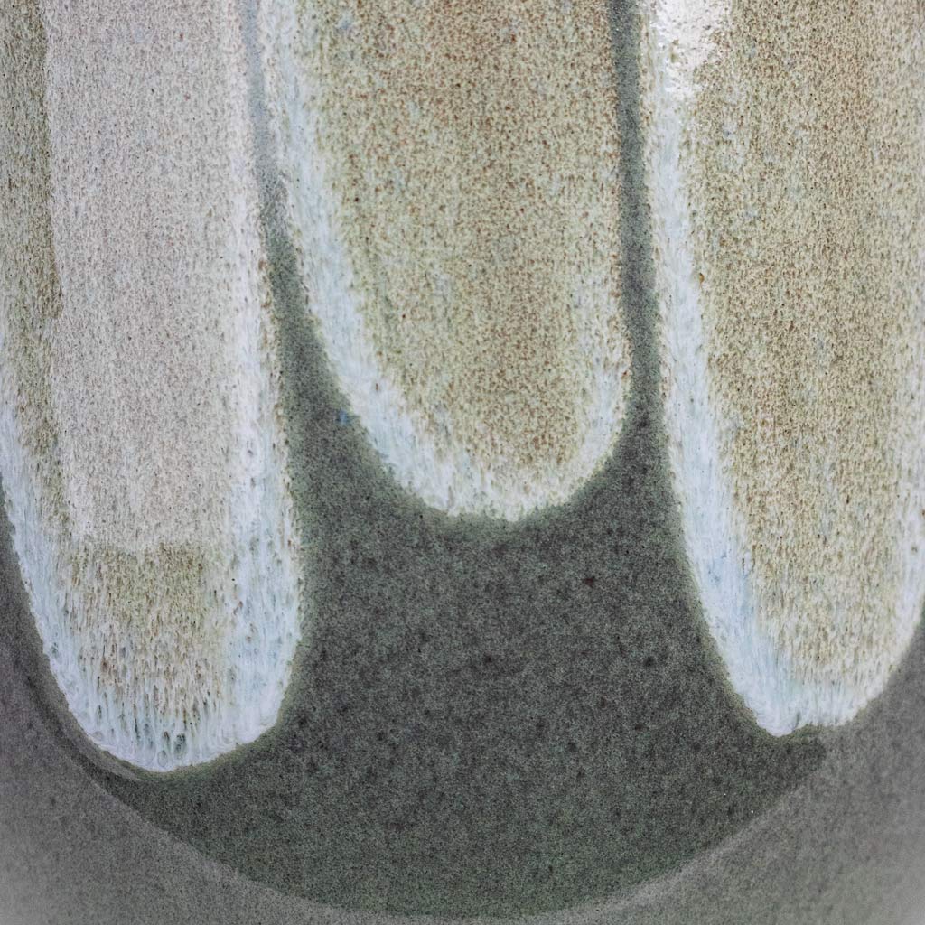 Rowe Glaze Pot Green Drip 16x15cm