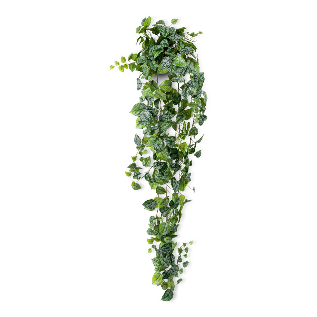 Satin Pothos Hanging Bush Artificial Green Grey - 180cm